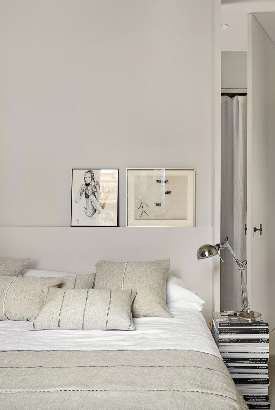 dormitorio en gris