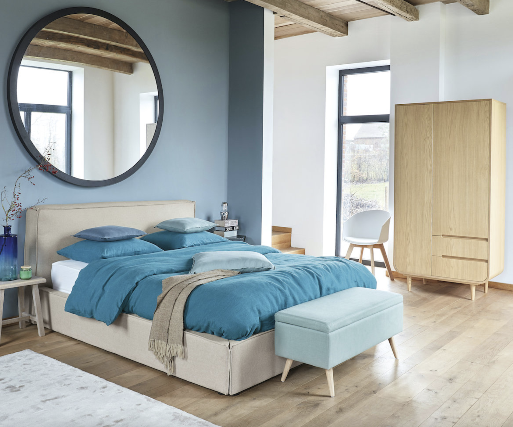 dormitorio en azul