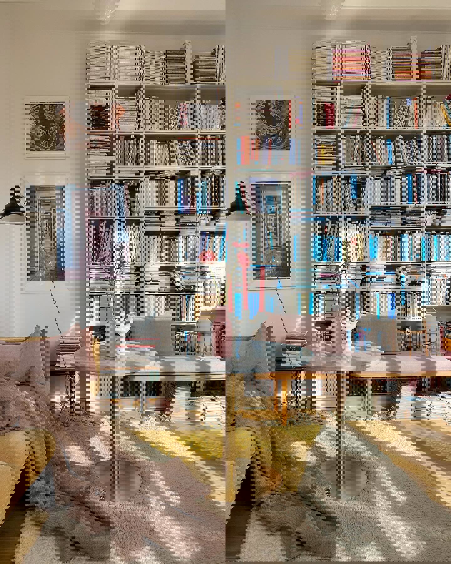 estantería en el salón