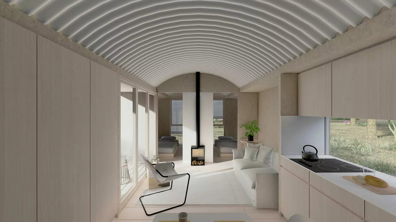 Interior de vivienda 'wahbi', de Woodville
