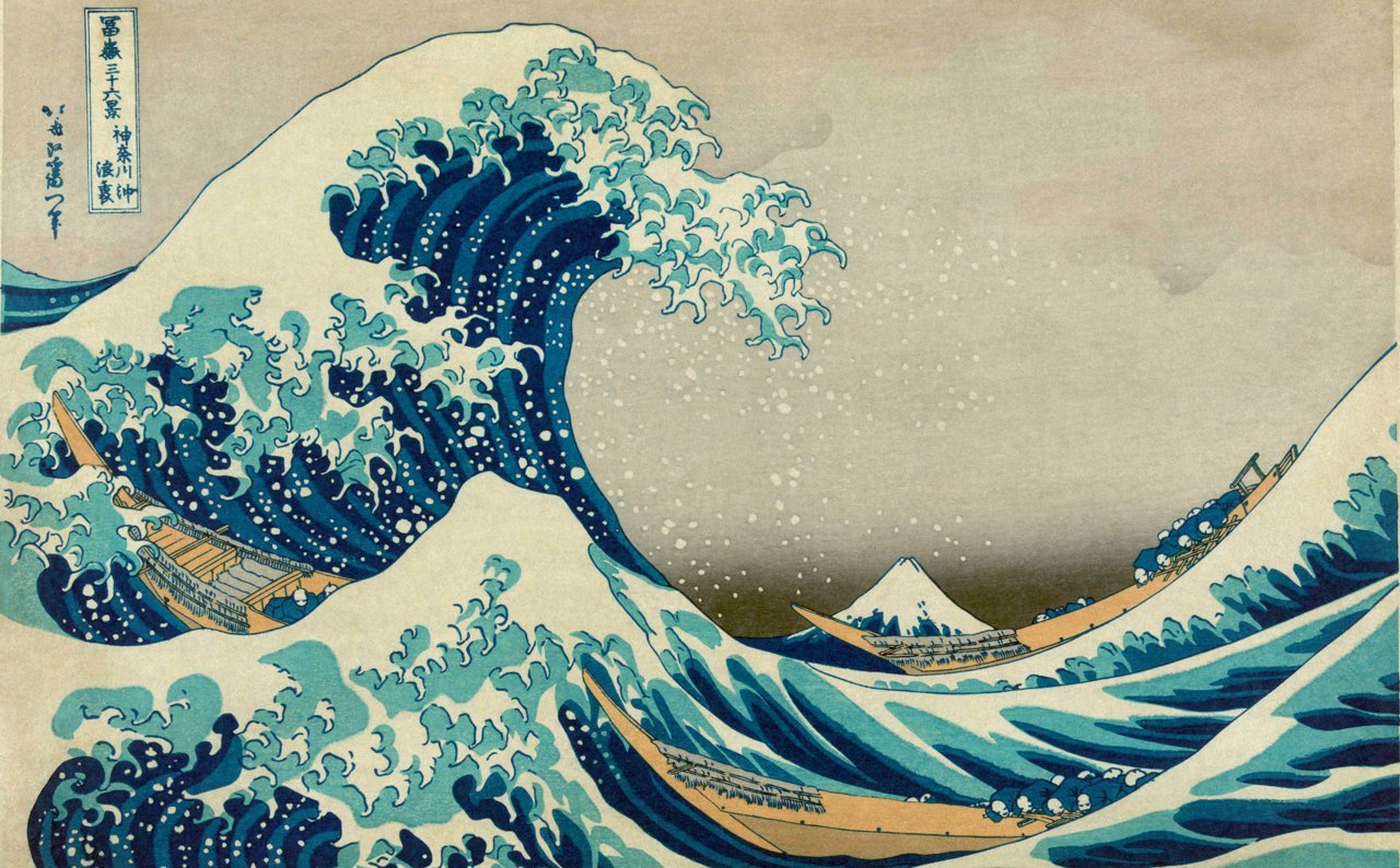 La gran ola de Kanagawa, 	Katsushika Hokusai, 1830-1833